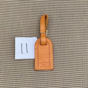 Louis Vuitton Brown Leather Bag Tag